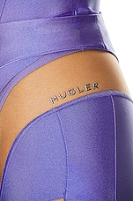 Mugler Spiral Illusion Legging in Lilac & Nude 01, view 7, click to view large image.