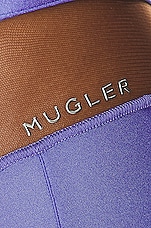 Mugler Spiral Illusion Legging in Lilac & Nude 02, view 7, click to view large image.