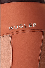 Mugler Illusion Legging in Dark Raisin, Sienna, & Dark Blush, view 5, click to view large image.