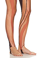 Mugler Illusion Legging in Multicolor Dark Raisin & Nude 02, view 6, click to view large image.