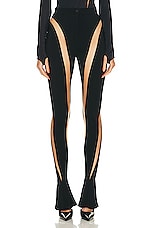 Mugler Illusion Legging in Black & Nude 01, view 1, click to view large image.