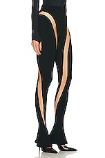 Mugler Illusion Legging in Black & Nude 01, view 2, click to view large image.