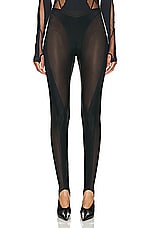 Mugler Glass Legging in Black, view 1, click to view large image.
