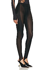 Mugler Glass Legging in Black, view 2, click to view large image.