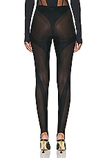 Mugler Glass Legging in Black, view 3, click to view large image.