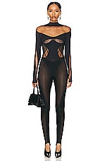 Mugler Glass Legging in Black, view 4, click to view large image.