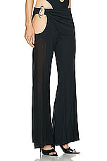 Mugler Flare Cut Out Pant in Black, view 2, click to view large image.