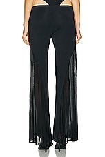 Mugler Flare Cut Out Pant in Black, view 4, click to view large image.