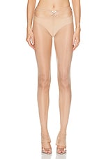 Mugler Cut Out Skinny Leg Pant in Beige, view 1, click to view large image.