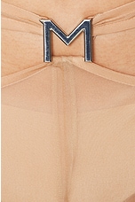 Mugler Cut Out Skinny Leg Pant in Beige, view 5, click to view large image.