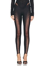 Mugler Stretch Illusion Skinny Leg Pant in Black, view 1, click to view large image.