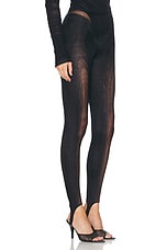 Mugler Stretch Illusion Skinny Leg Pant in Black, view 2, click to view large image.