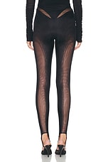 Mugler Stretch Illusion Skinny Leg Pant in Black, view 3, click to view large image.