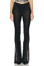 Mugler Mesh Flare Pant in Black, view 1, click to view large image.