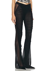 Mugler Mesh Flare Pant in Black, view 2, click to view large image.