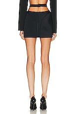 Mugler Cut Out Mini Skirt in Black, view 3, click to view large image.
