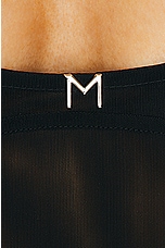 Mugler Tulle Bodysuit in Black, view 6, click to view large image.