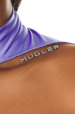 Mugler Illusion Stretch Bodysuit in Lilac & Nude 02, view 7, click to view large image.