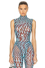 Mugler ボディスーツ - Star Cherry & Turquoise | FWRD