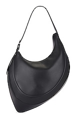 Mugler Spiral Shoulder Bag in Black, view 3, click to view large image.