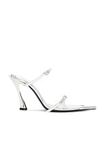 Mugler Mule Sandal in Chrome, view 1, click to view large image.