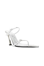 Mugler Mule Sandal in Chrome, view 2, click to view large image.