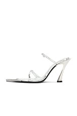 Mugler Mule Sandal in Chrome, view 5, click to view large image.
