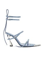 Mugler Strappy Sandal in Denim, view 1, click to view large image.