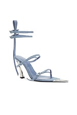 Mugler Strappy Sandal in Denim, view 2, click to view large image.
