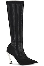 Mugler Knee High Boot in Black, view 1, click to view large image.