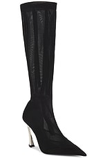 Mugler Knee High Boot in Black, view 2, click to view large image.
