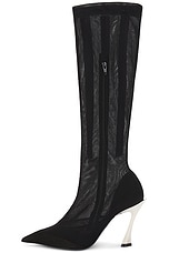 Mugler Knee High Boot in Black, view 5, click to view large image.