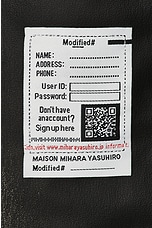 Maison MIHARA YASUHIRO Vegan Leather Shorts in Black, view 4, click to view large image.