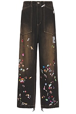 Maison MIHARA YASUHIRO Baker Jeans W Sticker in Black | FWRD