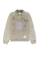Maison MIHARA YASUHIRO Bleached Pullover in Beige, view 1, click to view large image.