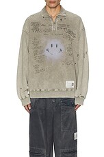 Maison MIHARA YASUHIRO Bleached Pullover in Beige, view 4, click to view large image.