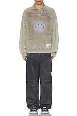 Maison MIHARA YASUHIRO Bleached Pullover in Beige, view 5, click to view large image.