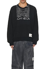 Maison MIHARA YASUHIRO Shift Back Pullover in Black, view 4, click to view large image.