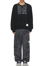 Maison MIHARA YASUHIRO Shift Back Pullover in Black, view 5, click to view large image.