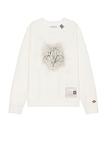 Maison MIHARA YASUHIRO Cat Printed Pullover in White, view 1, click to view large image.