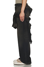 Maison MIHARA YASUHIRO Shirts Combination Denim Pants in Black, view 6, click to view large image.