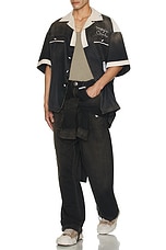 Maison MIHARA YASUHIRO Shirts Combination Denim Pants in Black, view 7, click to view large image.