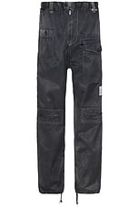 Maison MIHARA YASUHIRO Twill Cargo Trousers in Black, view 1, click to view large image.