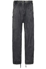 Maison MIHARA YASUHIRO Twill Cargo Trousers in Black, view 2, click to view large image.