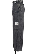 Maison MIHARA YASUHIRO Twill Cargo Trousers in Black, view 3, click to view large image.