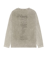 Maison MIHARA YASUHIRO Bleached Long Sleeves Tee in Beige, view 2, click to view large image.