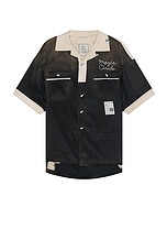 Maison MIHARA YASUHIRO Bowling Shirt in Black, view 1, click to view large image.