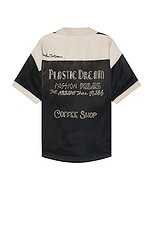 Maison MIHARA YASUHIRO Bowling Shirt in Black, view 2, click to view large image.
