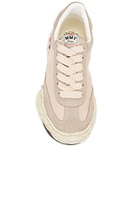 Maison MIHARA YASUHIRO Herbie Original Sole Suede Mesh Mix Material Low Top Sneaker in Beige, view 4, click to view large image.
