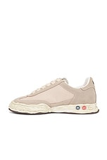 Maison MIHARA YASUHIRO Herbie Original Sole Suede Mesh Mix Material Low Top Sneaker in Beige, view 5, click to view large image.